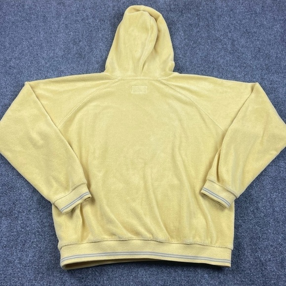 HORNY TOAD Yellow Fleece Hooded Sweatshirt size: Medium - Picture 2 of 7